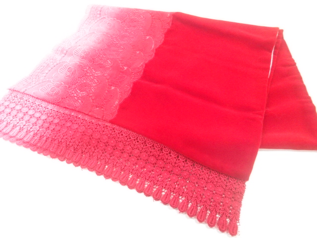 ビロードレース花模様ショール